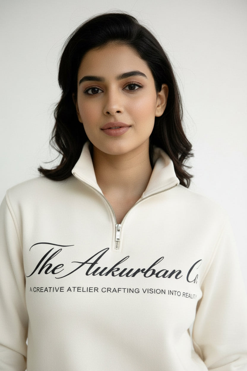 Nexaquin Women Sweatshirt With Zipper Collar