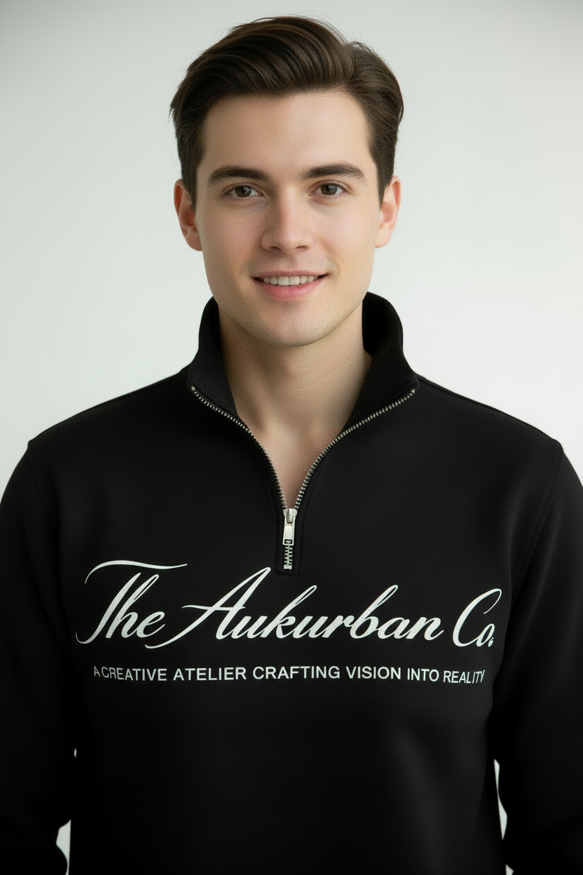 Nexaquin Men Sweatshirt With Zipper Collar