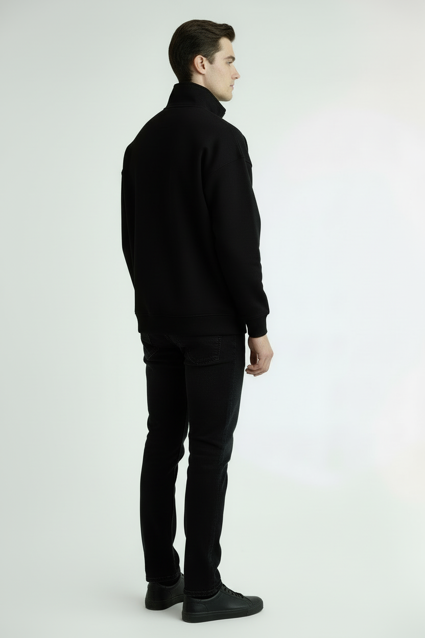 Nexaquin Men Sweatshirt With Zipper Collar