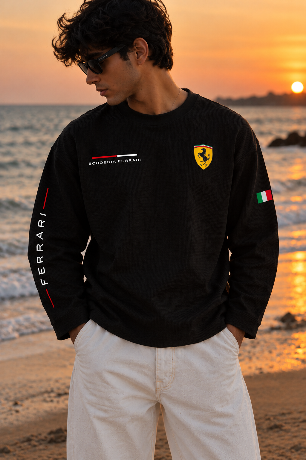 Scuderia Ferrari – Premium Waffle Knit Tee