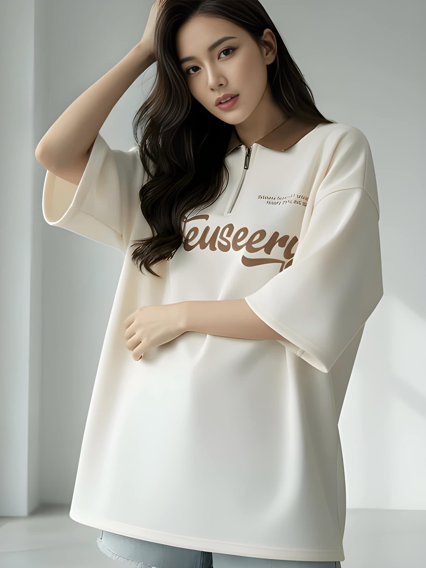 Nexaquin Oversized Gym and Casual T-shirt for women