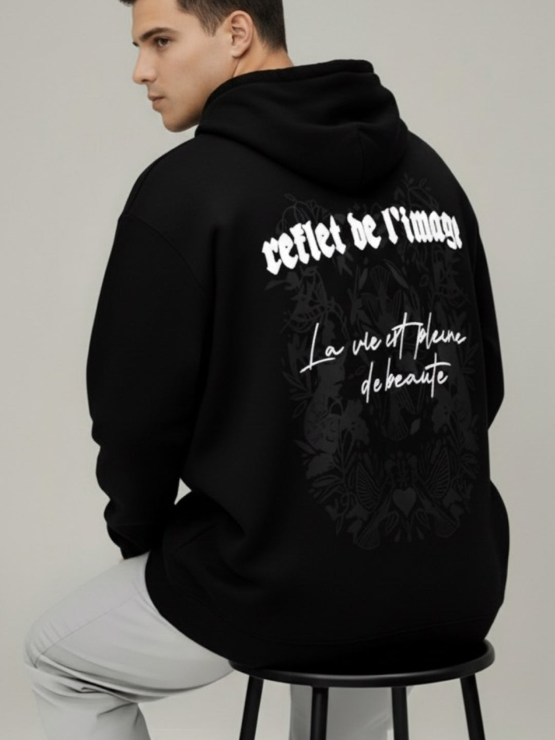 Nexaquin Oversized Gym and Casual Hooded Sweatshirt for Men