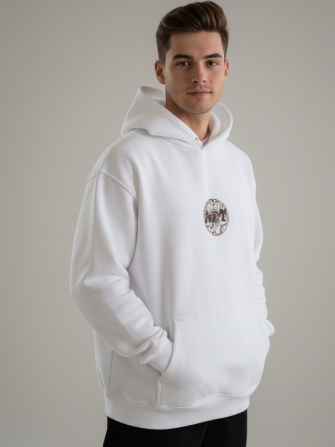 Nexaquin Oversized Gym and Casual Hooded Sweatshirt for Men