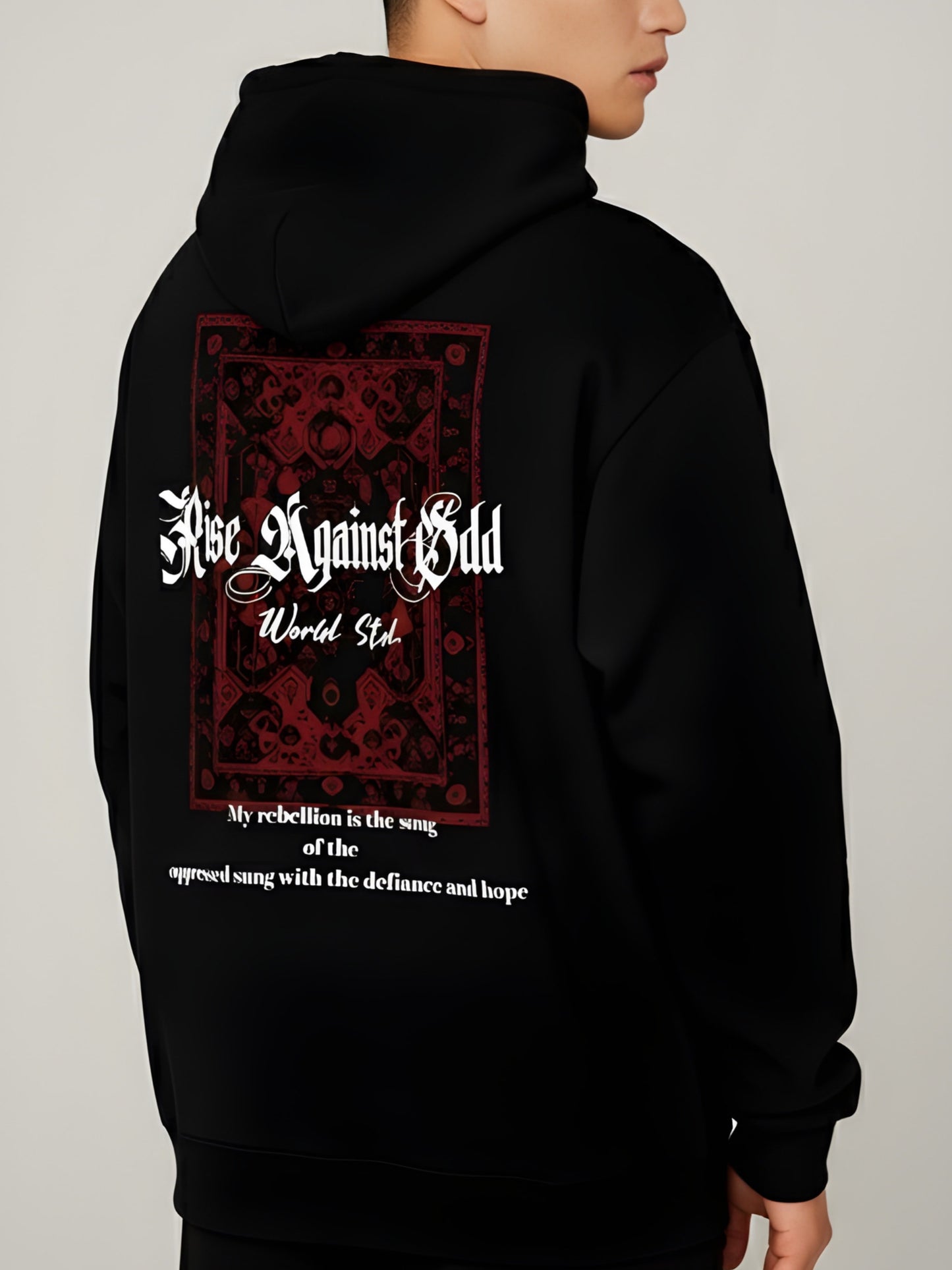 Nexaquin Oversized Gym and Casual Hooded Sweatshirt for Men