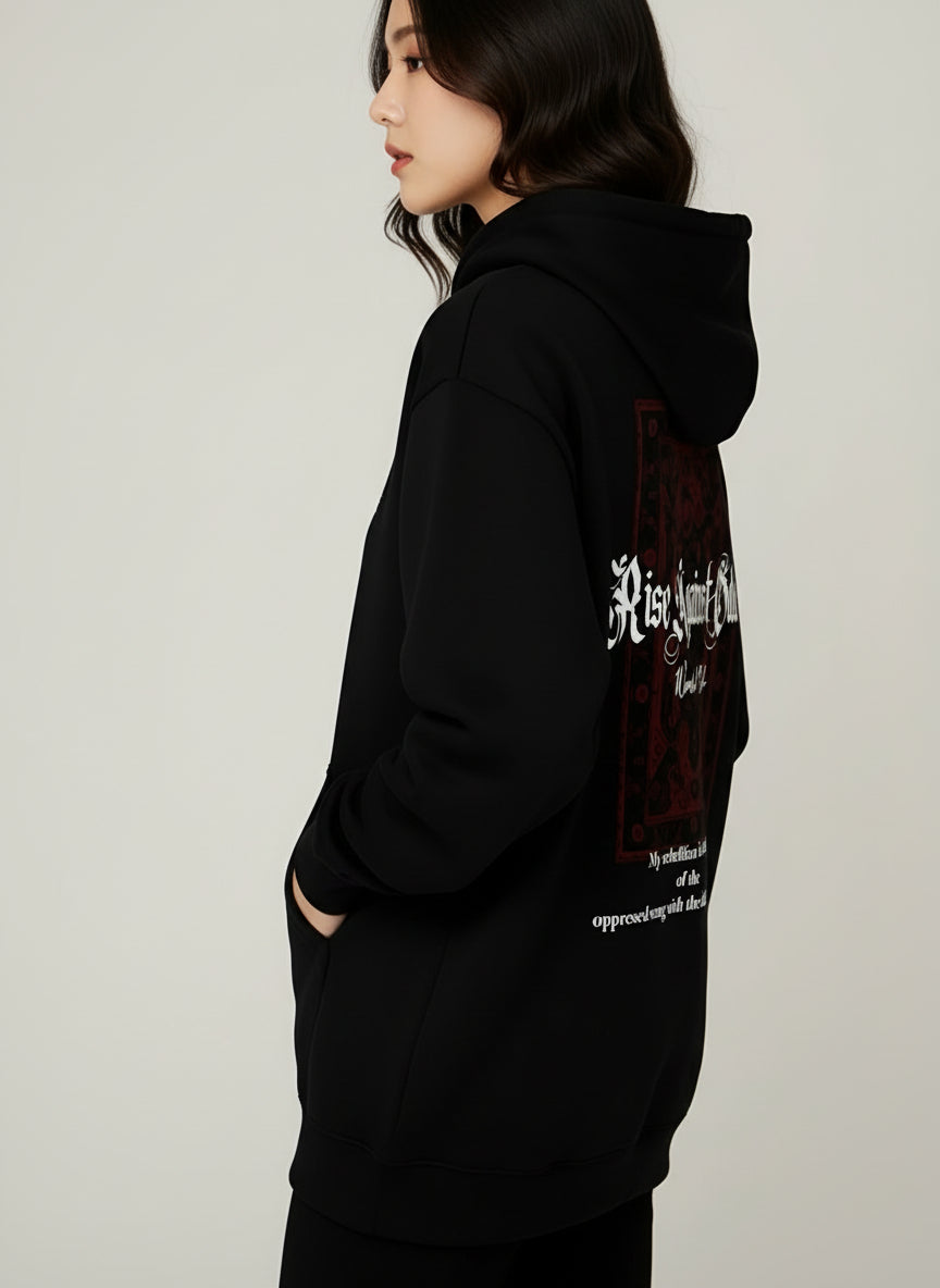 Nexaquin Oversized Gym and Casual Hooded Sweatshirt for Women