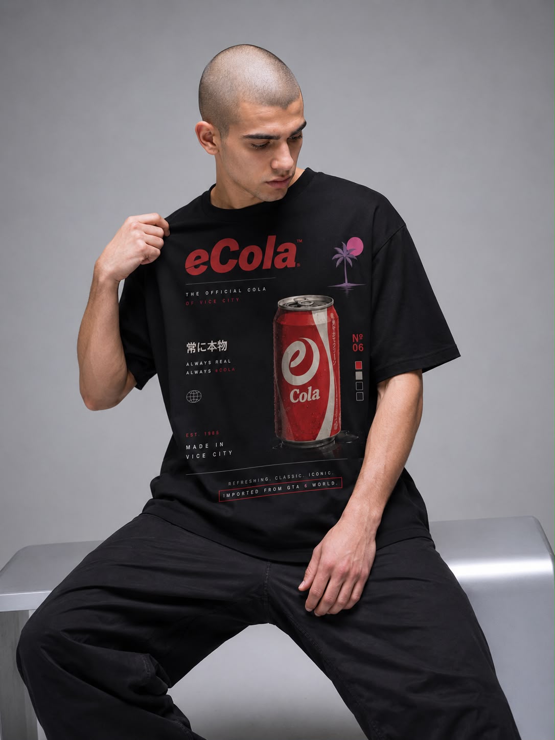 eCola Vice City Oversized T-Shirt