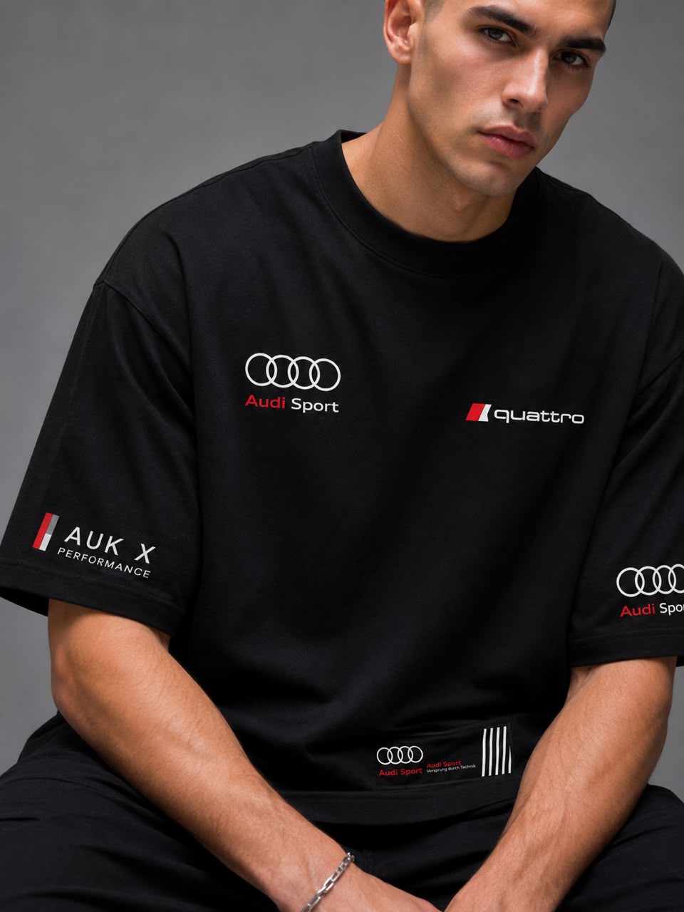 Audi Quattro Oversized T-Shirt – Black