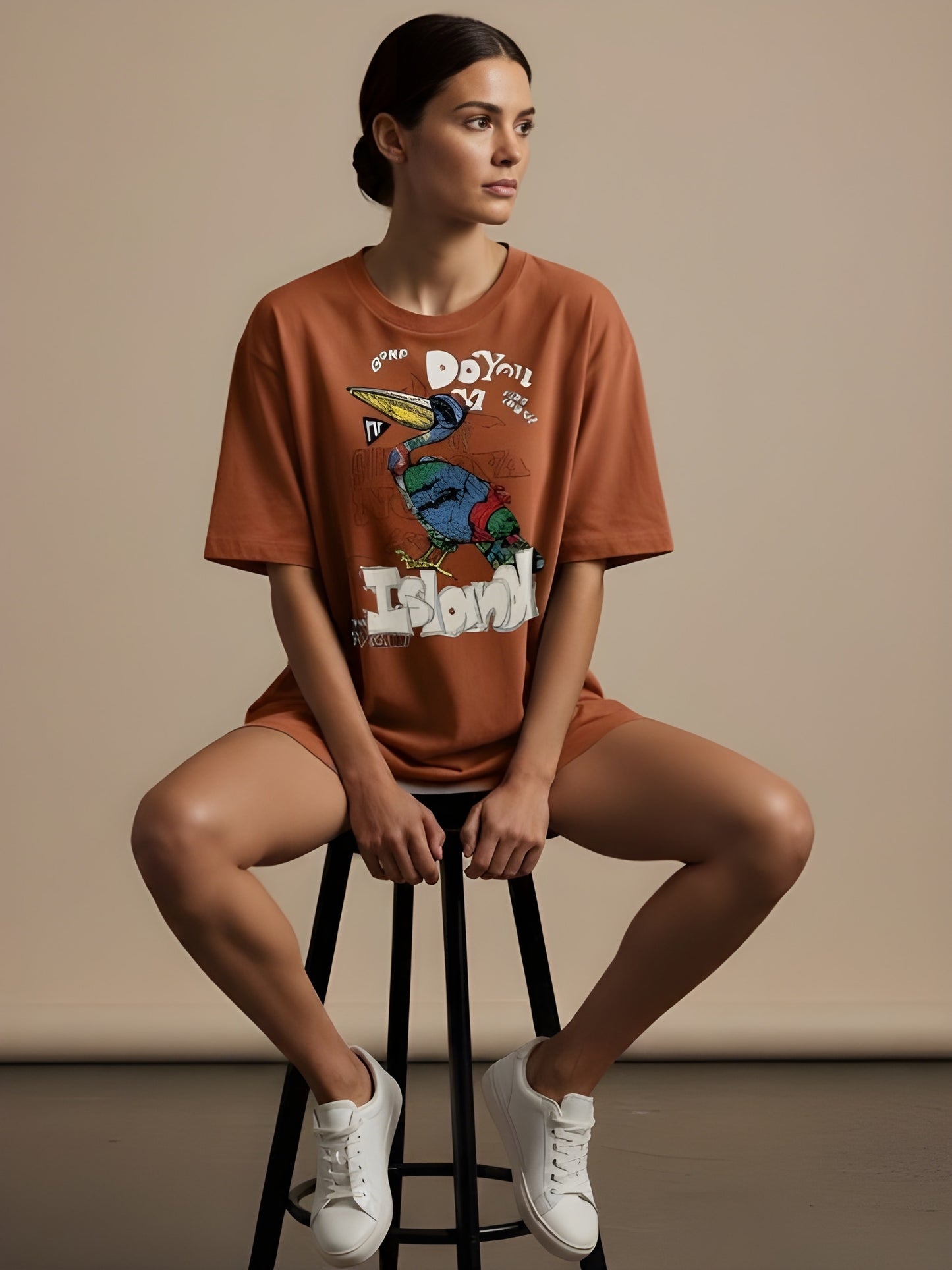 Nexaquin Oversized Gym and Casual T-shirt for women