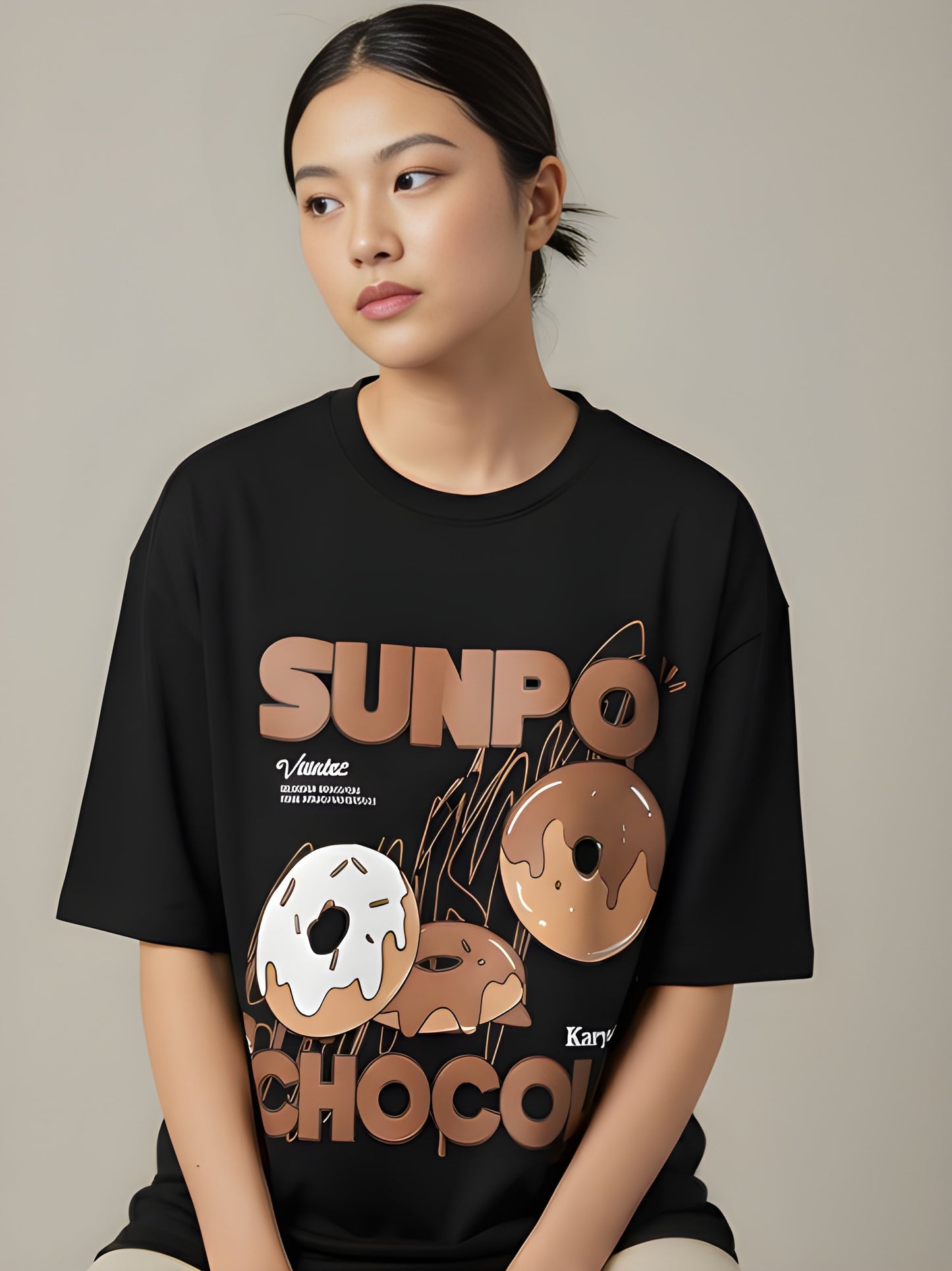 Nexaquin Oversized Gym and Casual T-shirt for women