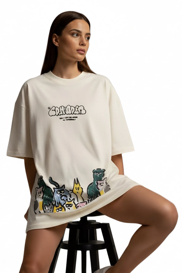 Nexaquin Oversized Gym and Casual T-shirt for women