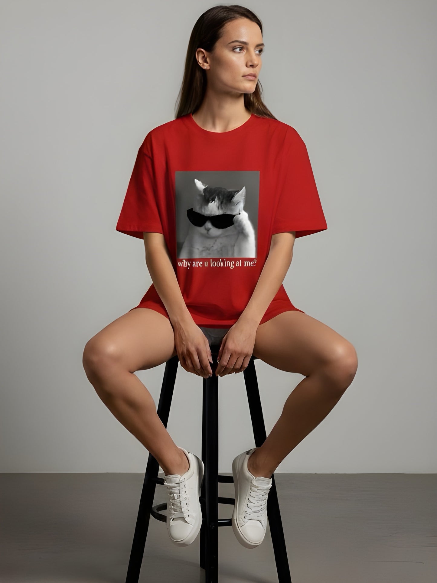 Nexaquin Oversized Gym and Casual T-shirt for women