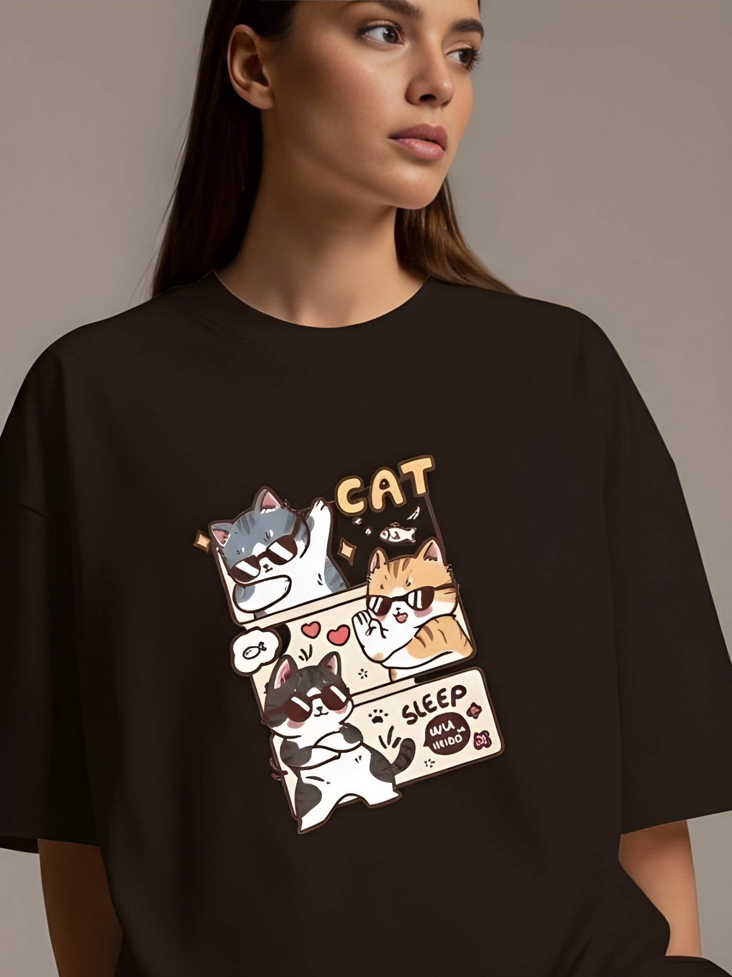 Nexaquin Oversized Gym and Casual T-shirt for women