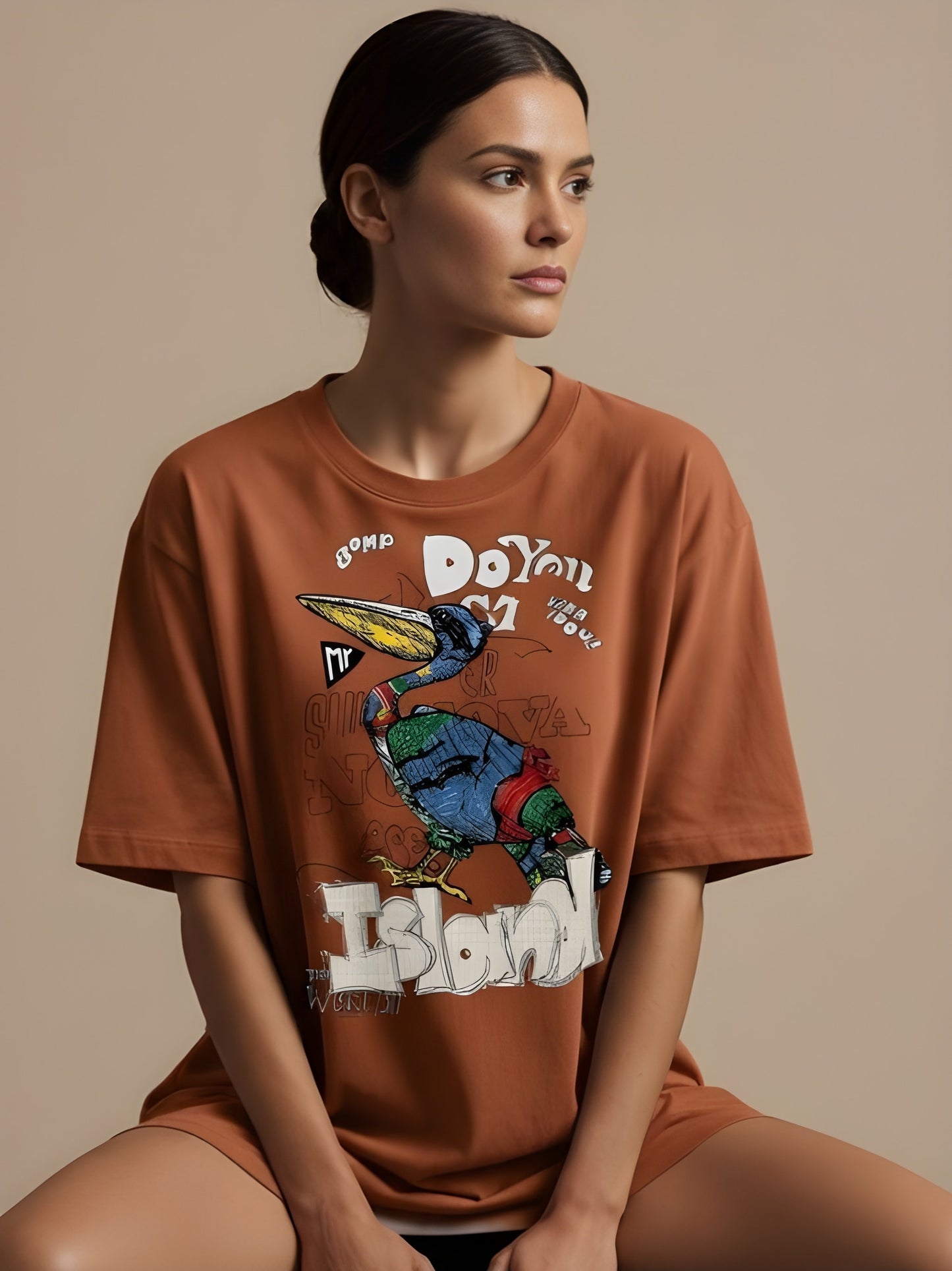 Nexaquin Oversized Gym and Casual T-shirt for women