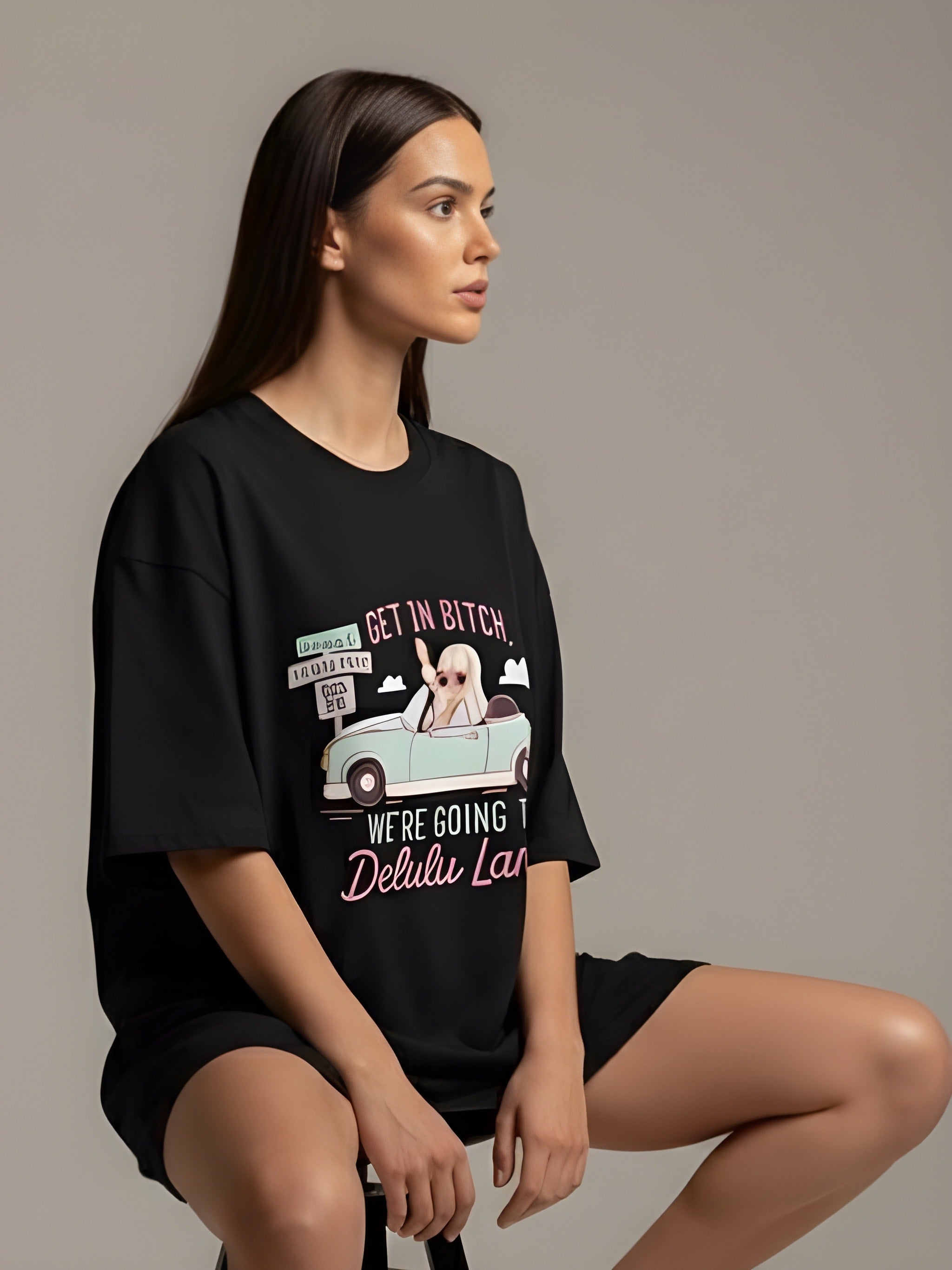 Nexaquin Oversized Gym and Casual T-shirt for women
