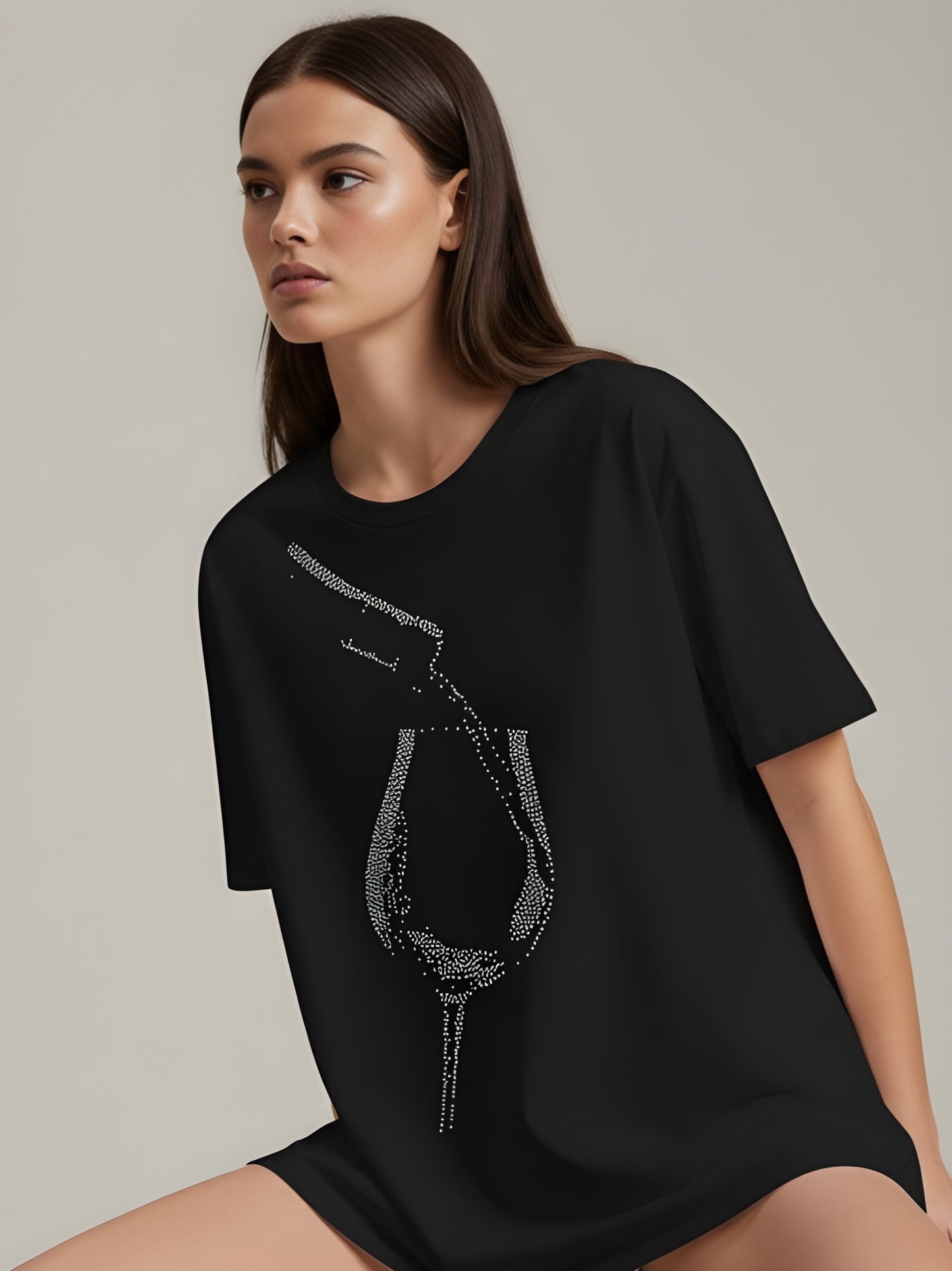 Nexaquin Oversized Gym and Casual T-shirt for women