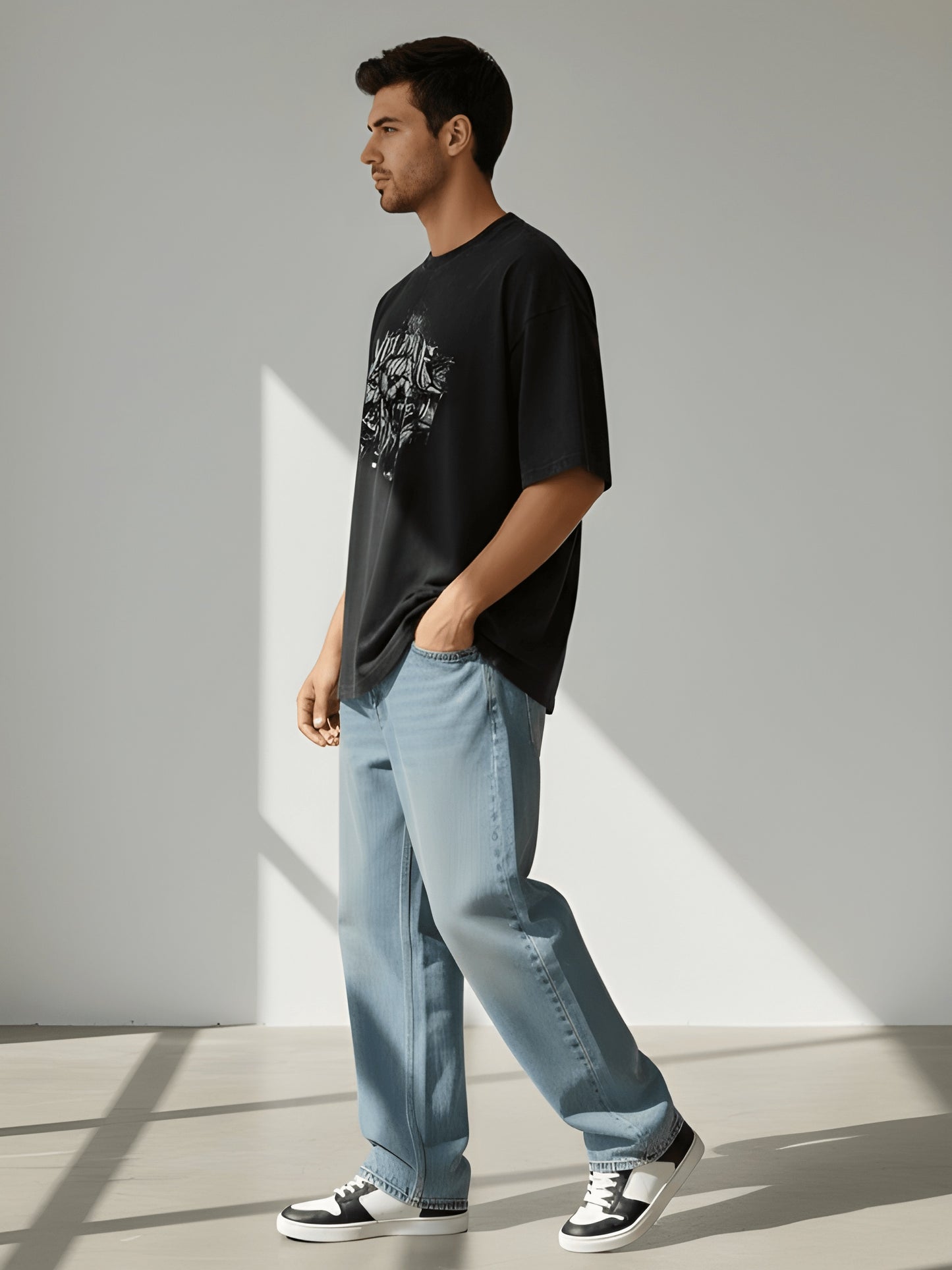 Nexaquin Oversized Gym and Casual T-shirt for men