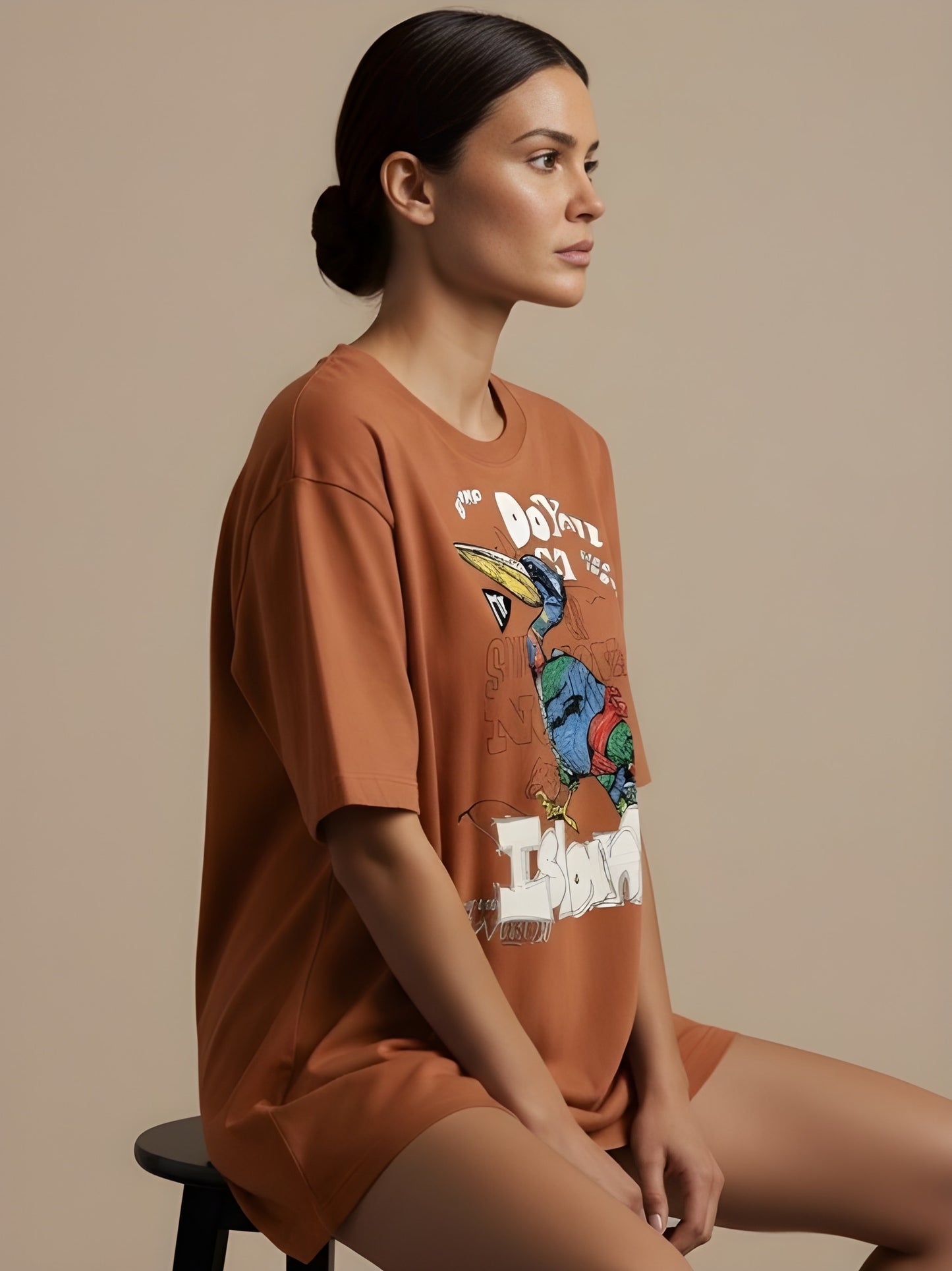 Nexaquin Oversized Gym and Casual T-shirt for women