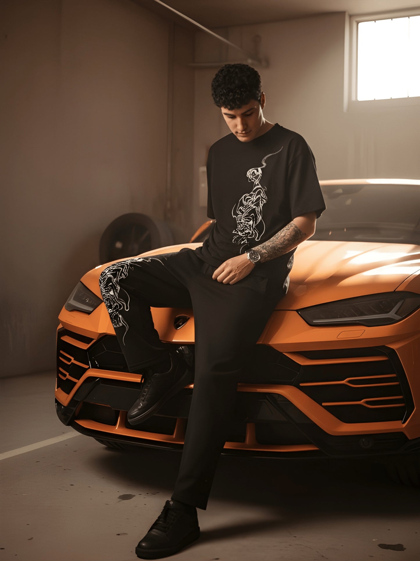 Nexaquin Oversized Gym and Casual T-shirt & lower set for men