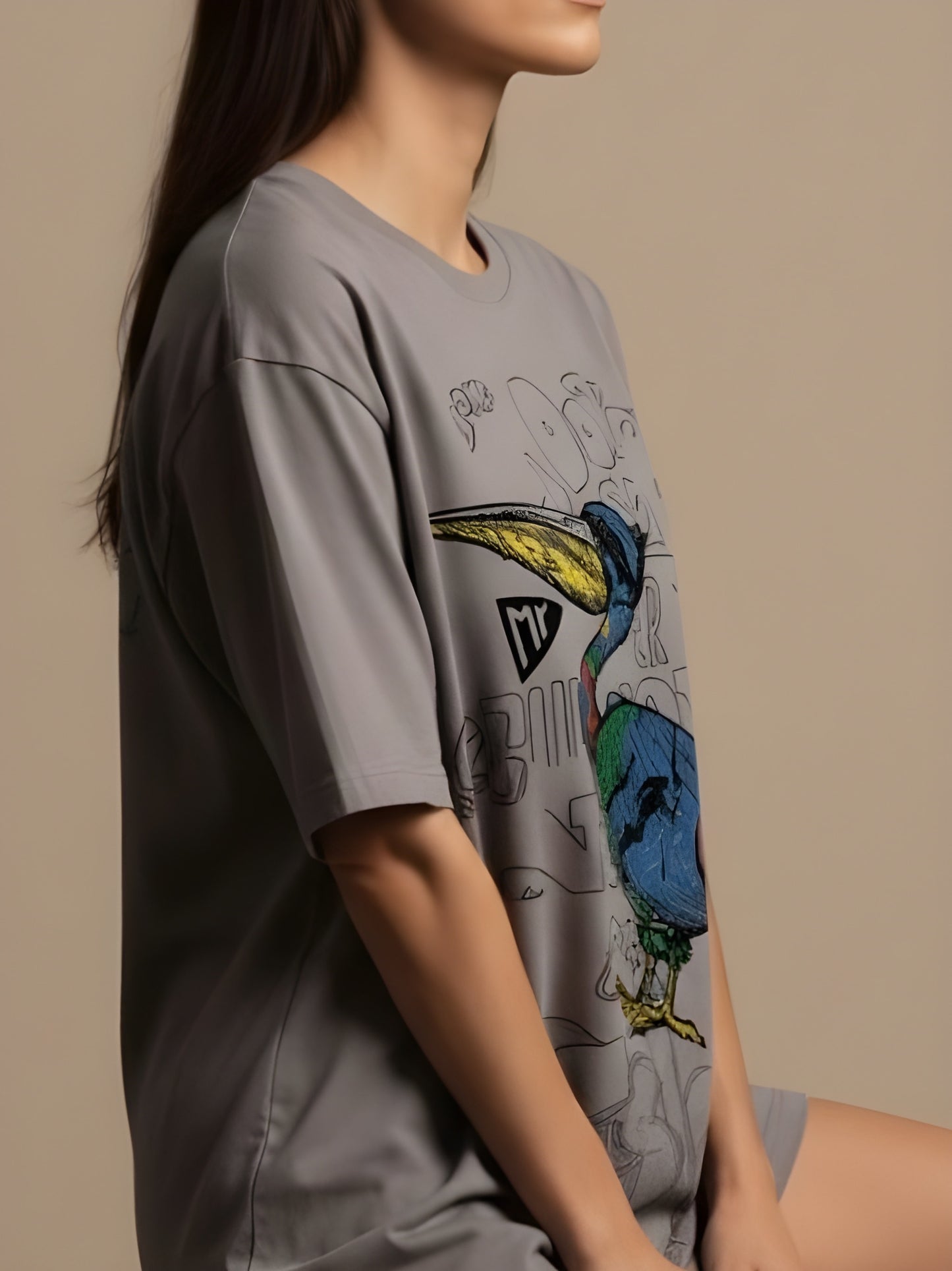 Nexaquin Oversized Gym and Casual T-shirt for women