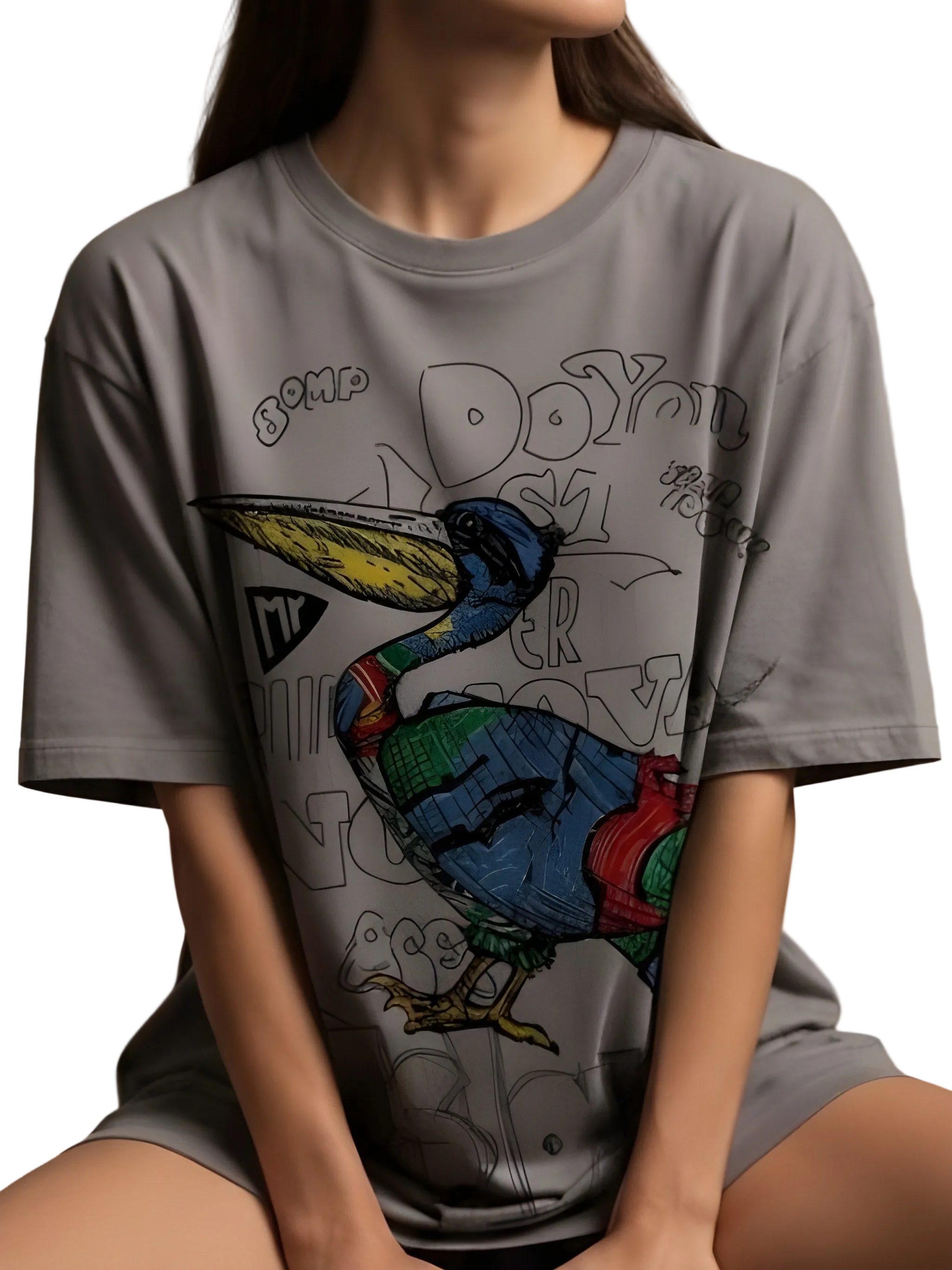 Nexaquin Oversized Gym and Casual T-shirt for women