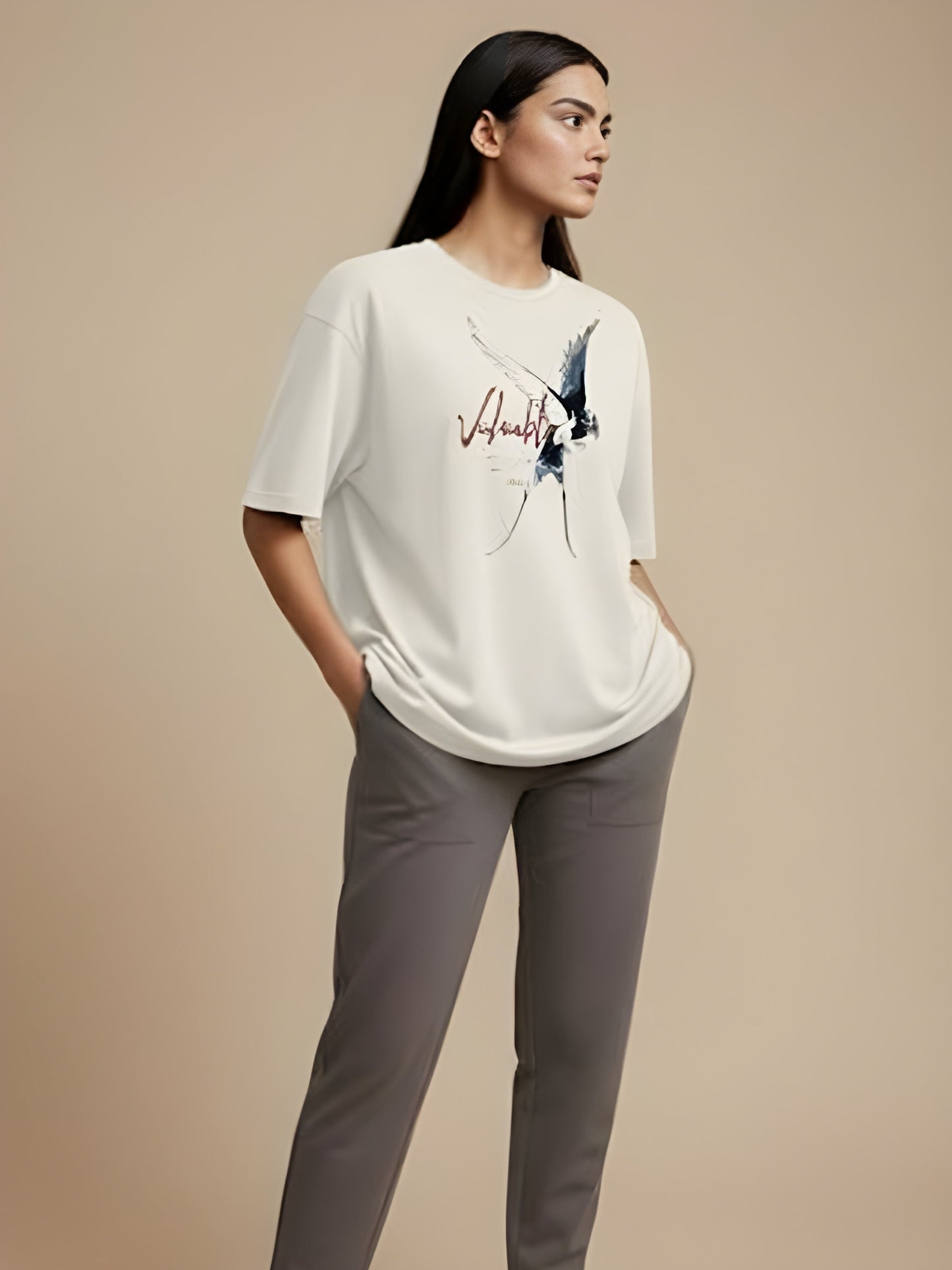 Nexaquin Oversized Gym and Casual T-shirt for women