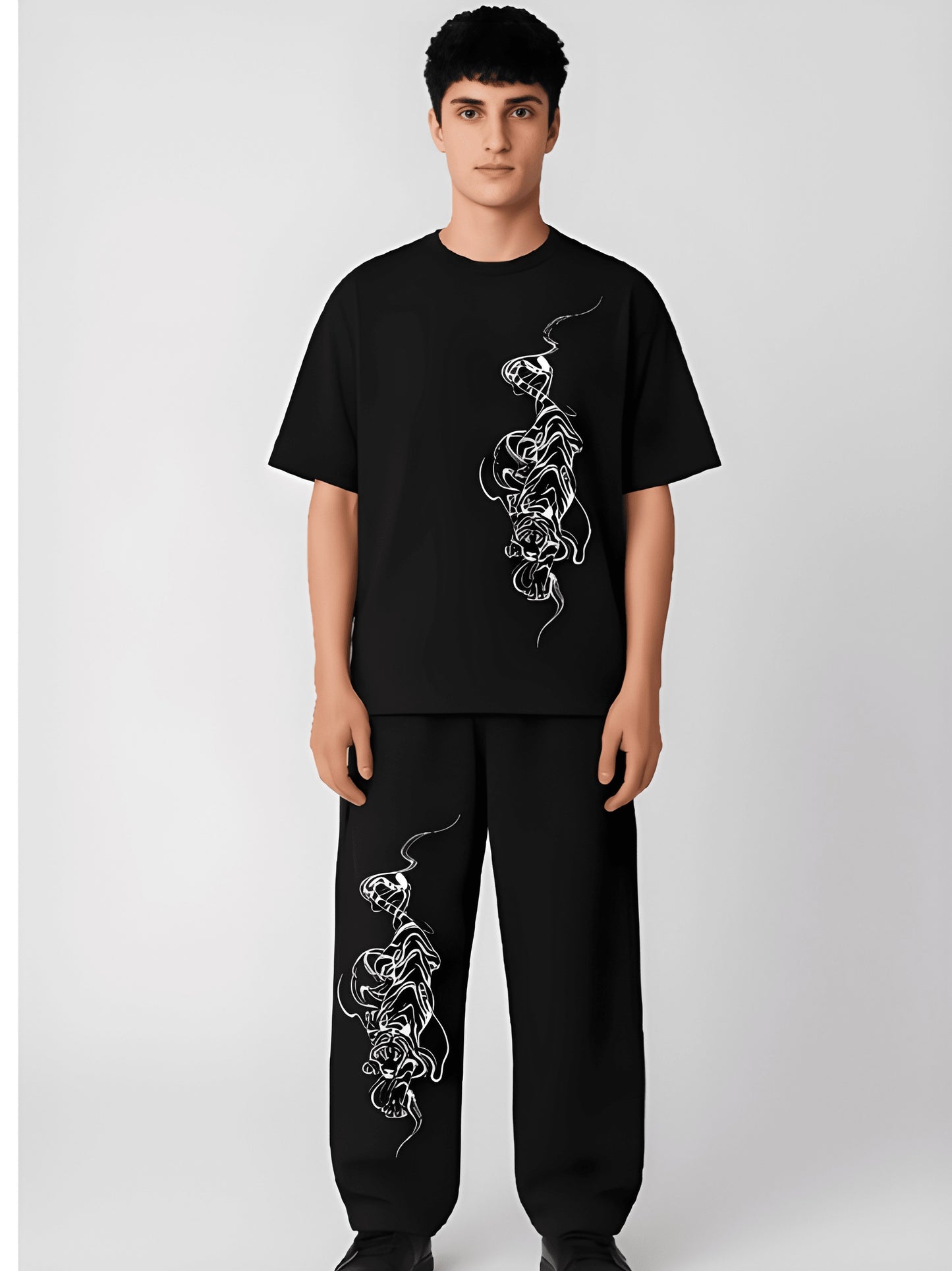 Nexaquin Oversized Gym and Casual T-shirt & lower set for men