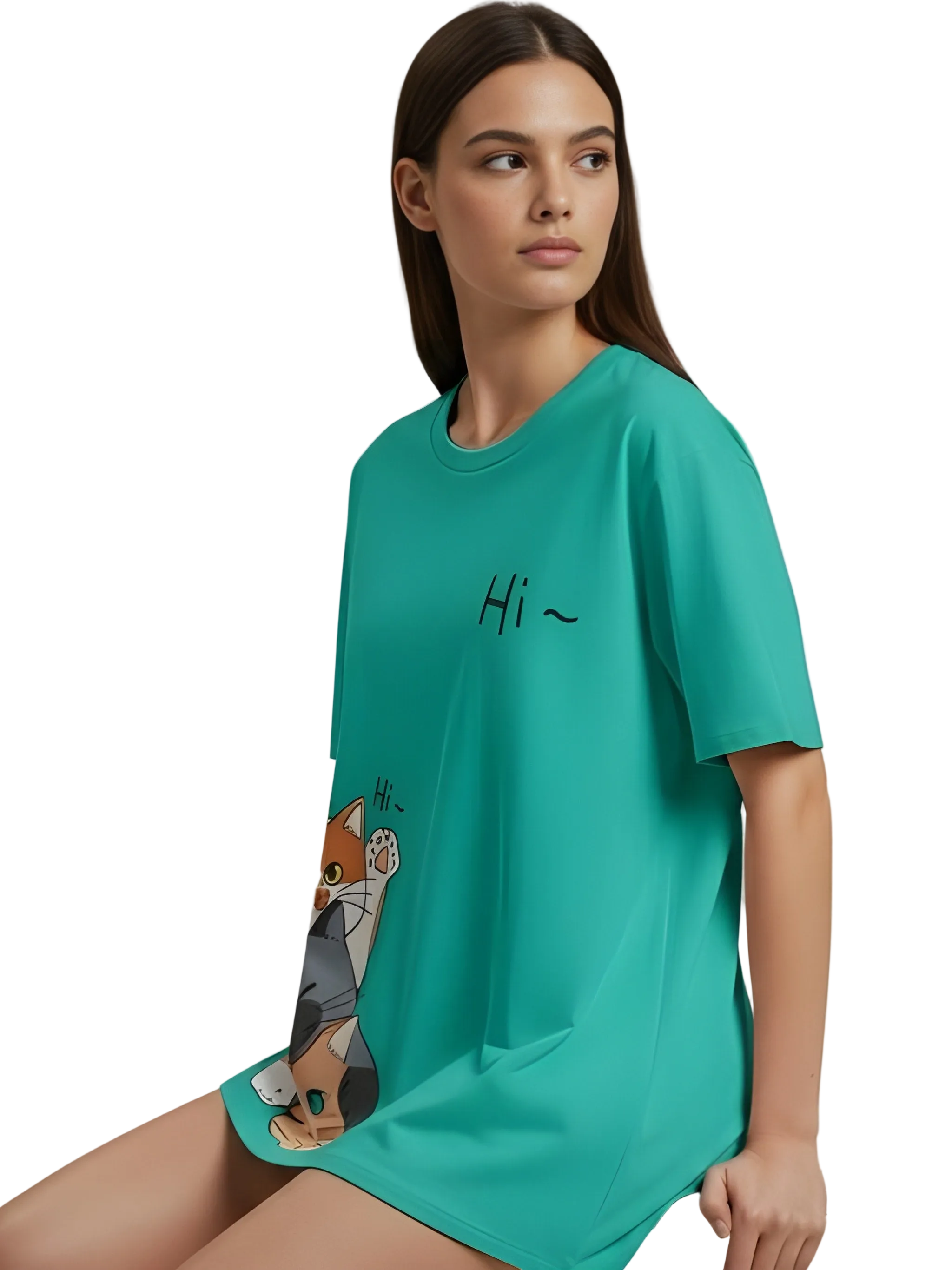 Nexaquin Oversized Gym and Casual T-shirt for women