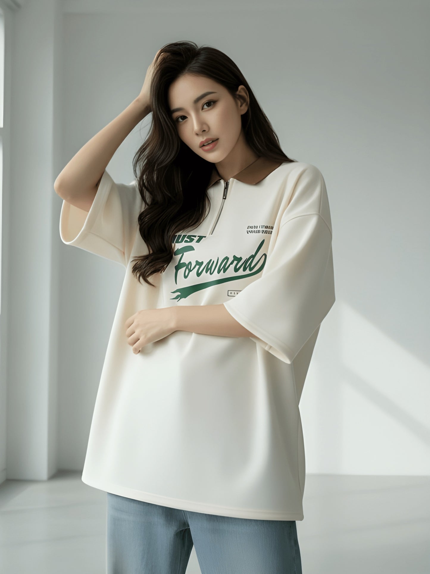 Nexaquin Oversized Gym and Casual T-shirt for women