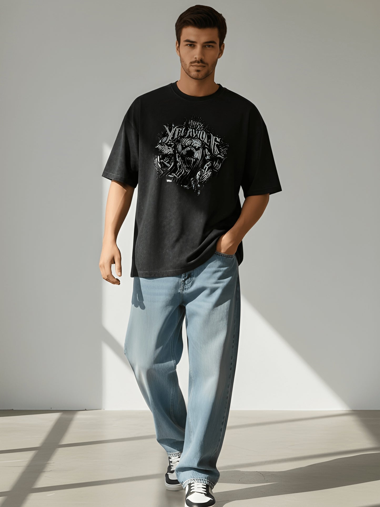 Nexaquin Oversized Gym and Casual T-shirt for men