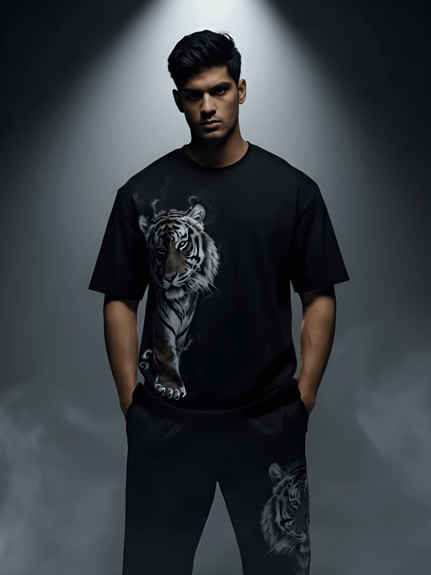 Nexaquin Oversized Gym and Casual T-shirt & lower set for men