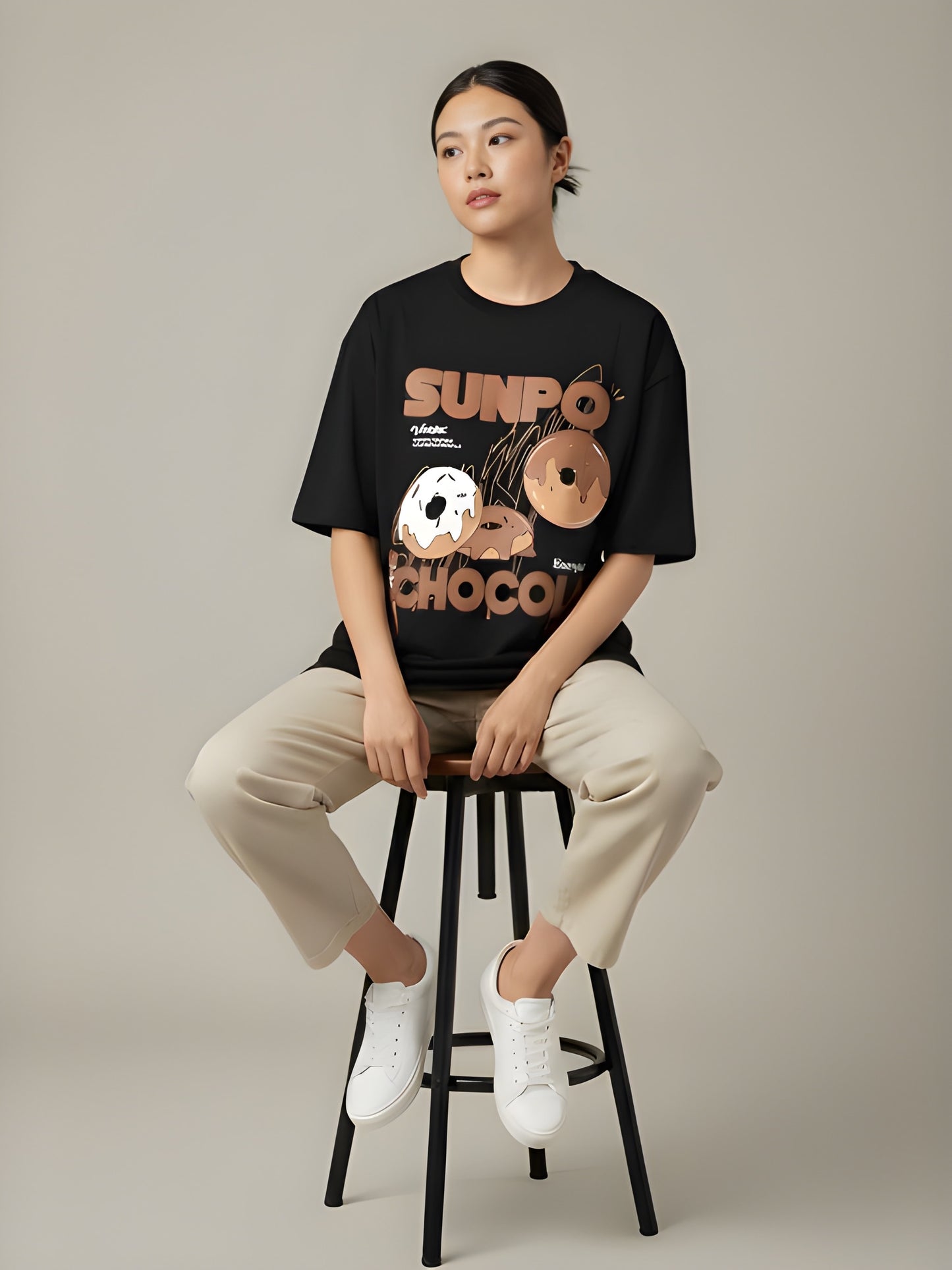 Nexaquin Oversized Gym and Casual T-shirt for women