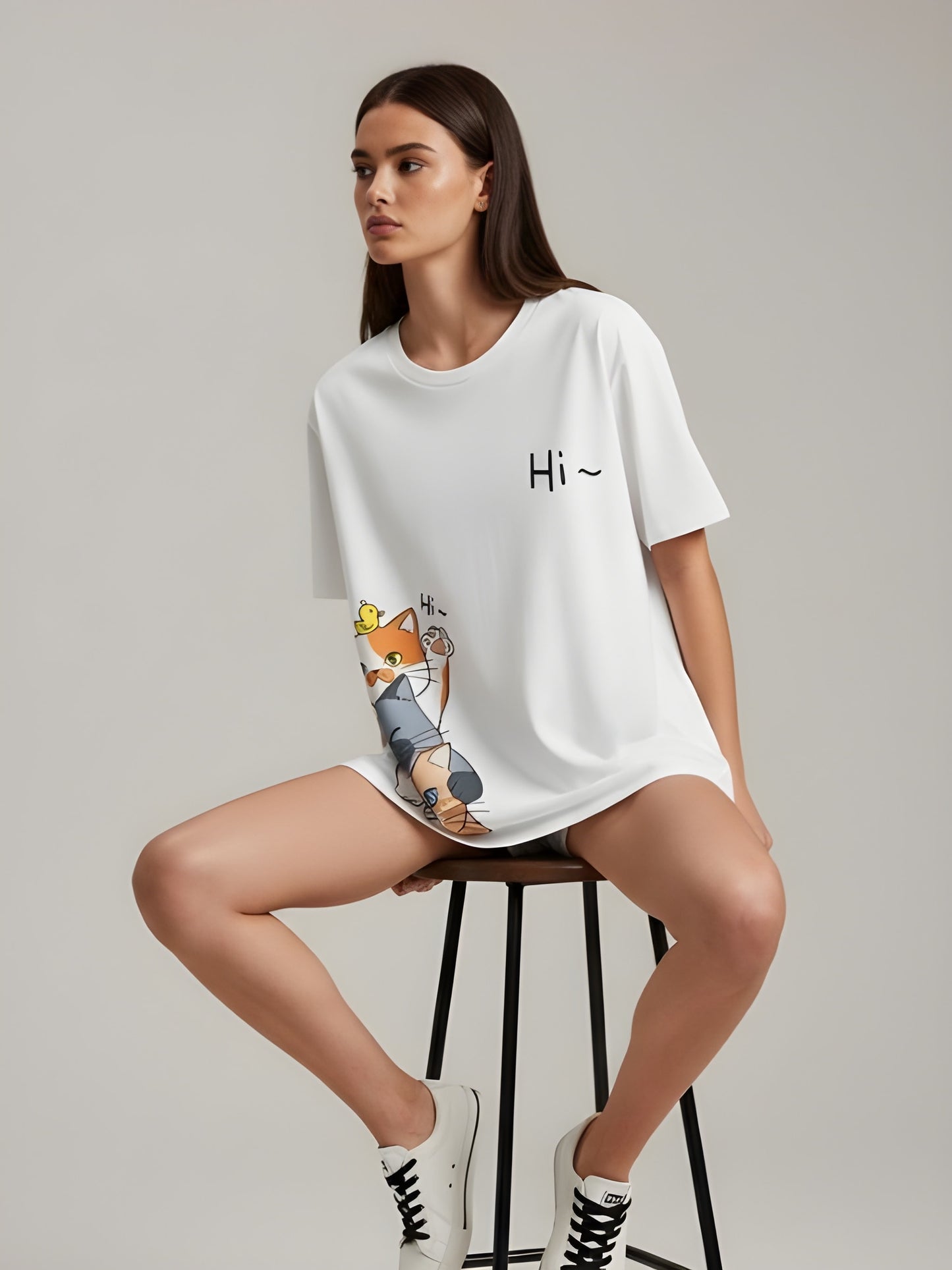 Nexaquin Oversized Gym and Casual T-shirt for women