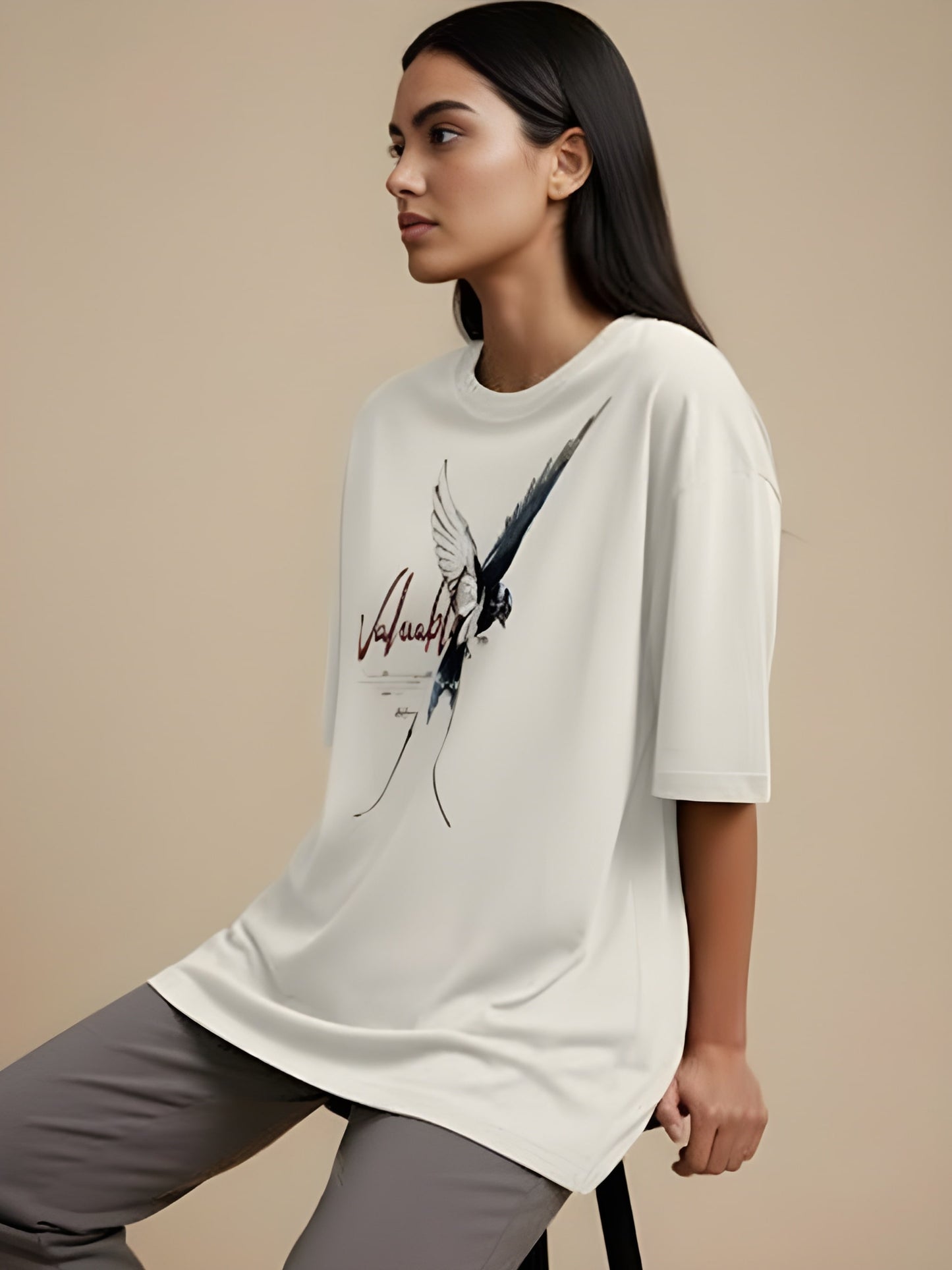 Nexaquin Oversized Gym and Casual T-shirt for women