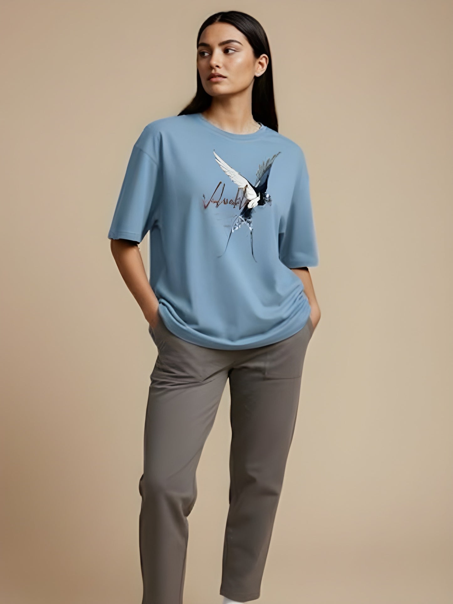 Nexaquin Oversized Gym and Casual T-shirt for women