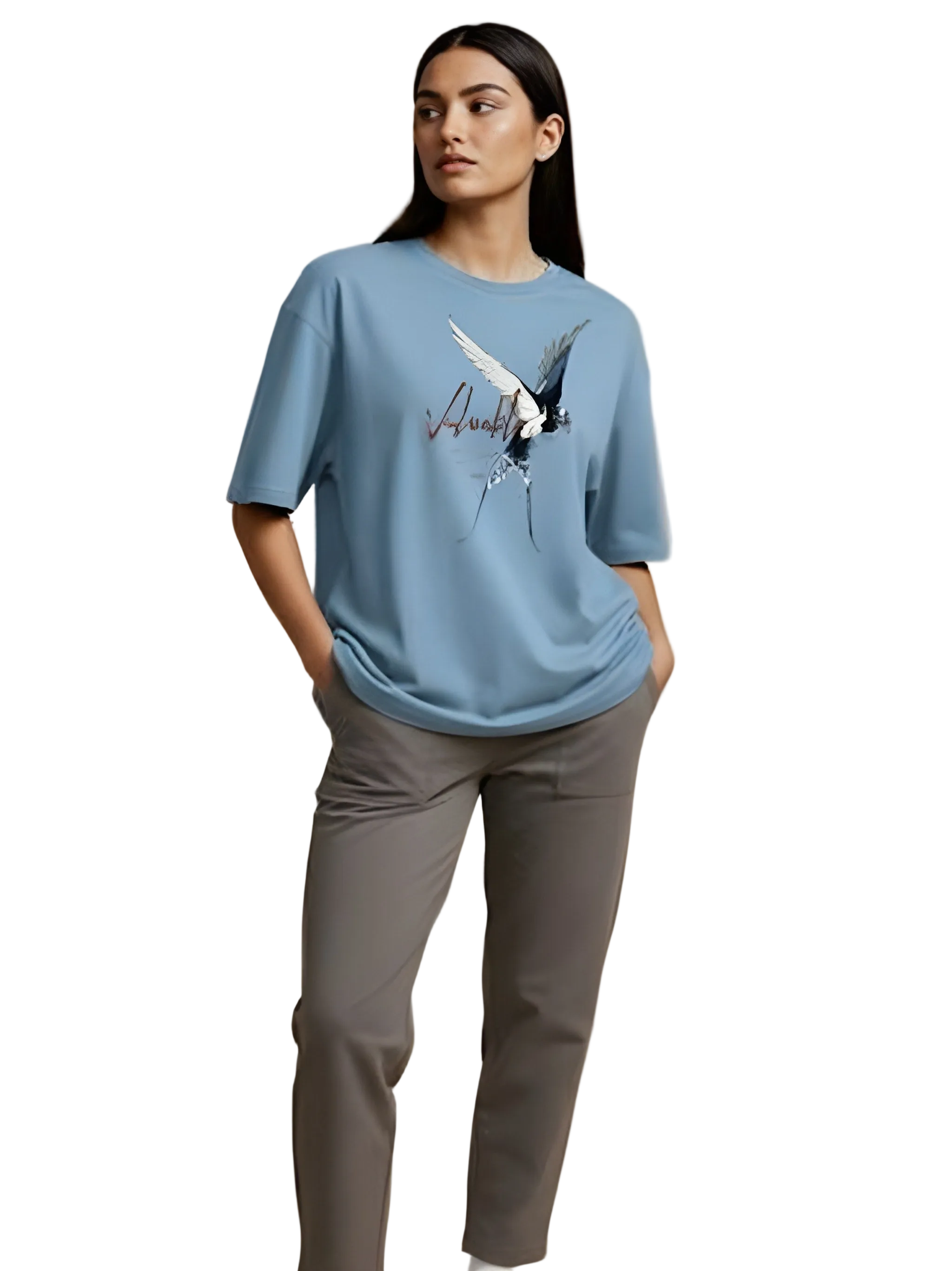 Nexaquin Oversized Gym and Casual T-shirt for women