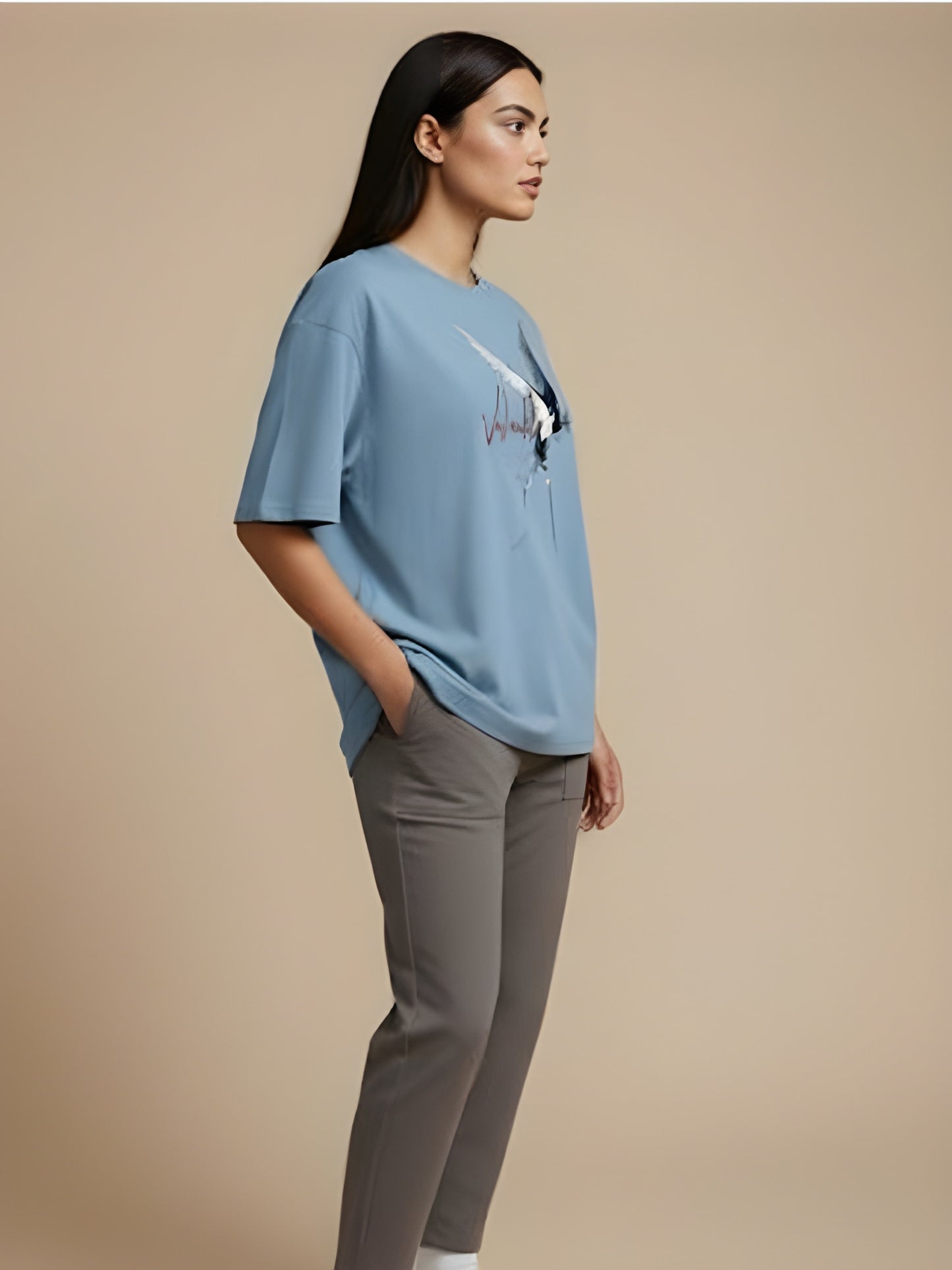 Nexaquin Oversized Gym and Casual T-shirt for women