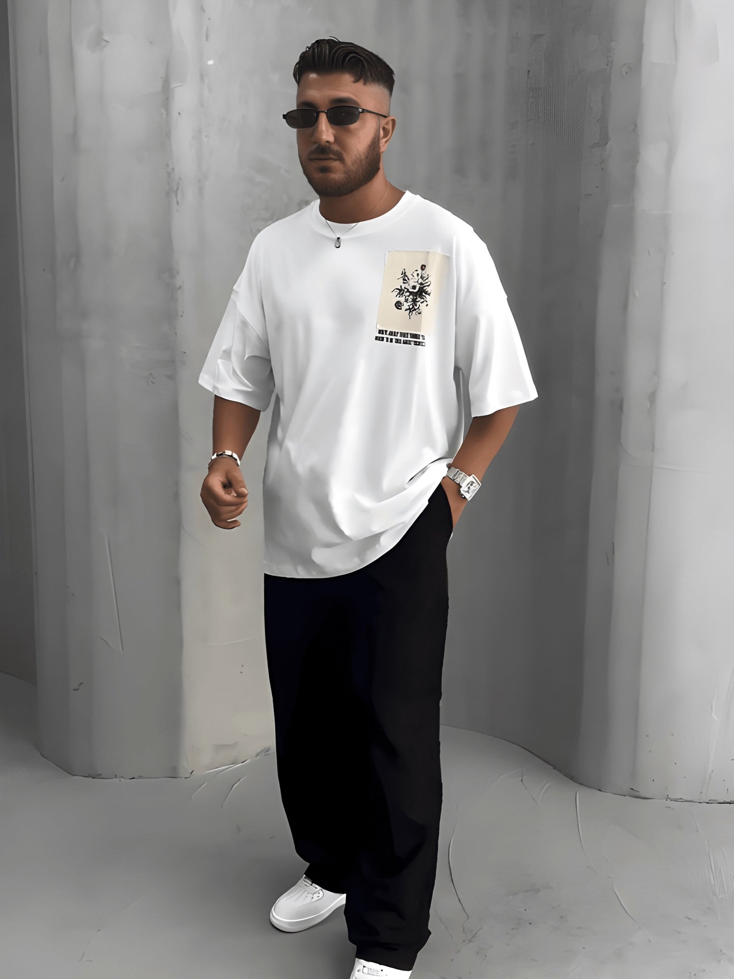 Nexaquin Oversized Gym and Casual T-shirt for men