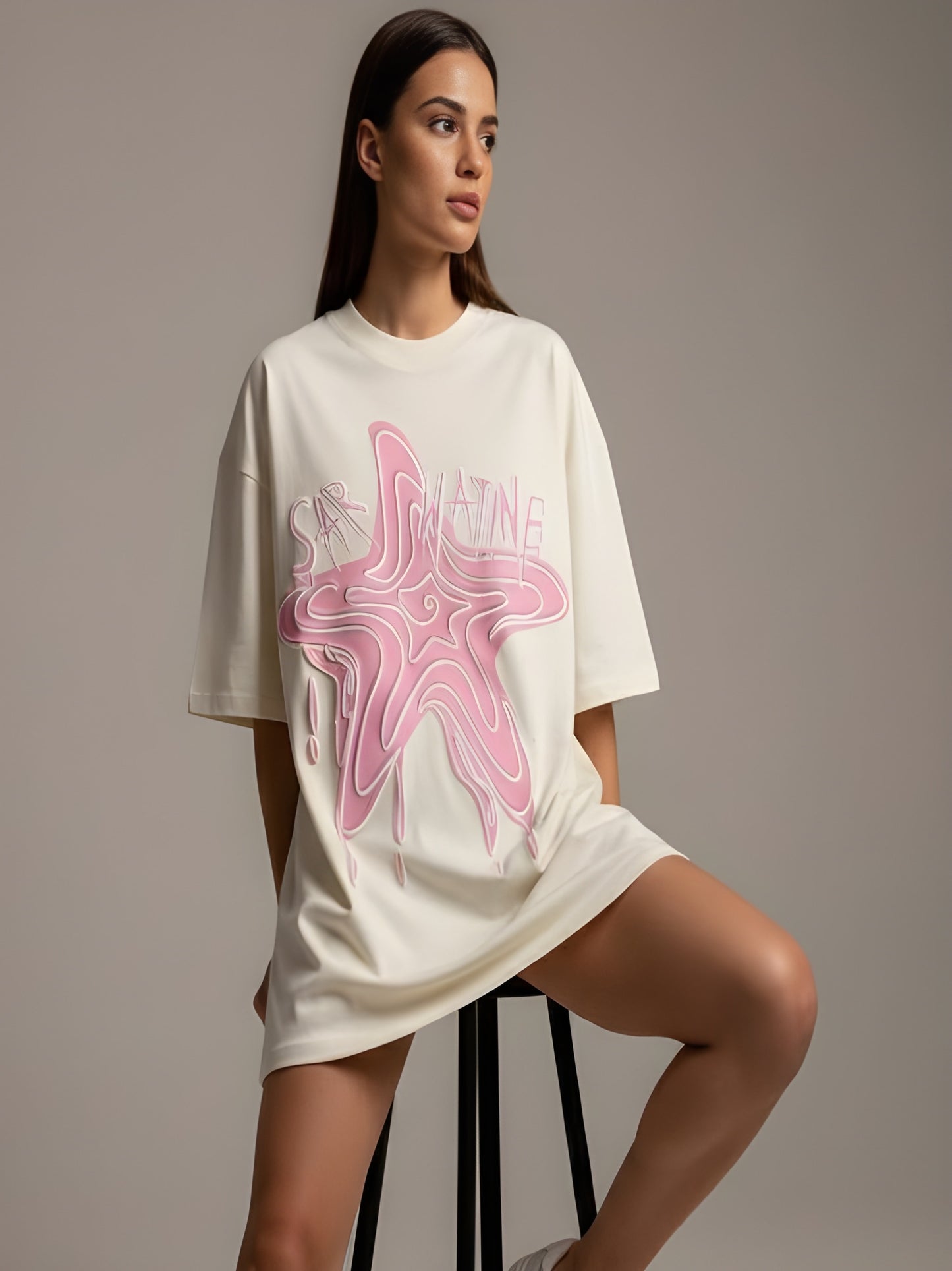 Nexaquin Oversized Gym and Casual T-shirt for women
