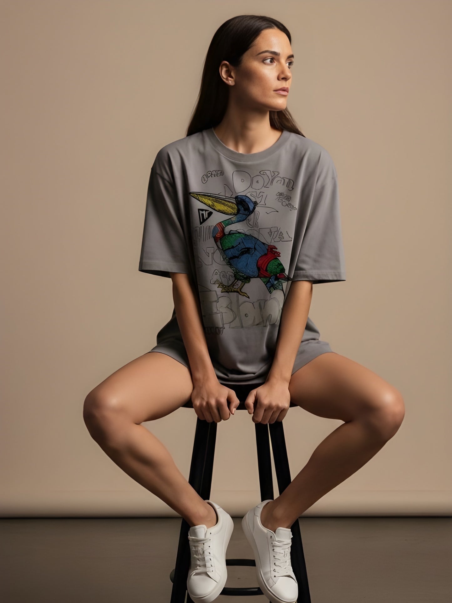 Nexaquin Oversized Gym and Casual T-shirt for women