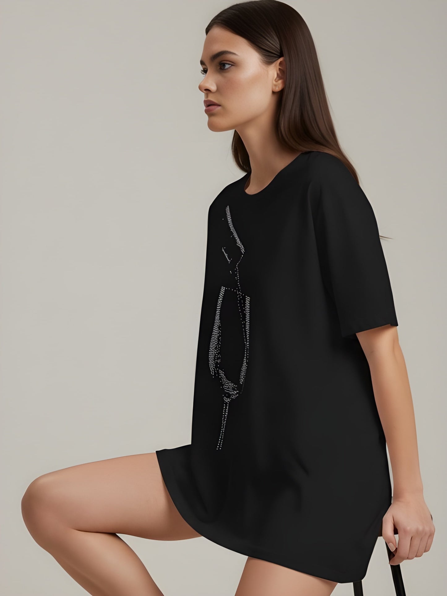 Nexaquin Oversized Gym and Casual T-shirt for women